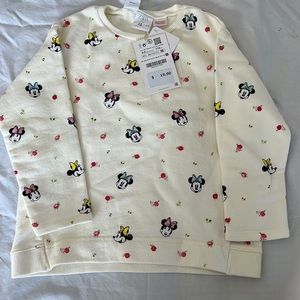 Zara baby Minnie Mouse sweatshirt. Size 4-5